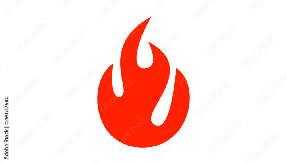 Modern fire logo. Simple icon design. Vector illustration Modern fire logo. Simple icon design. Vector illustration