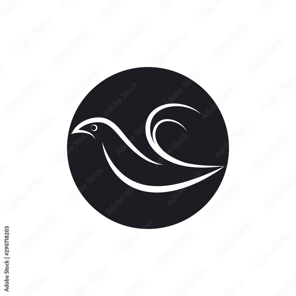 Bird wing Dove Logo Bird wing Dove Logo