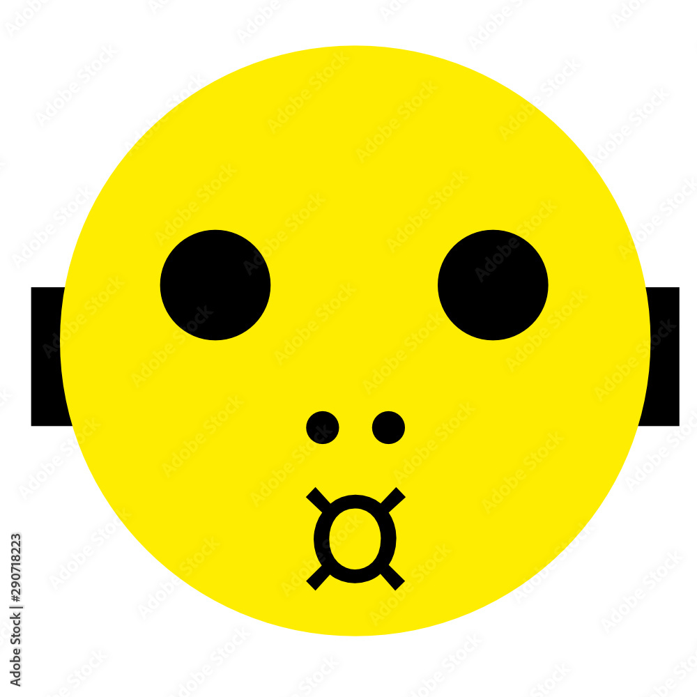 Fototapeta premium Yellow smile and glyph