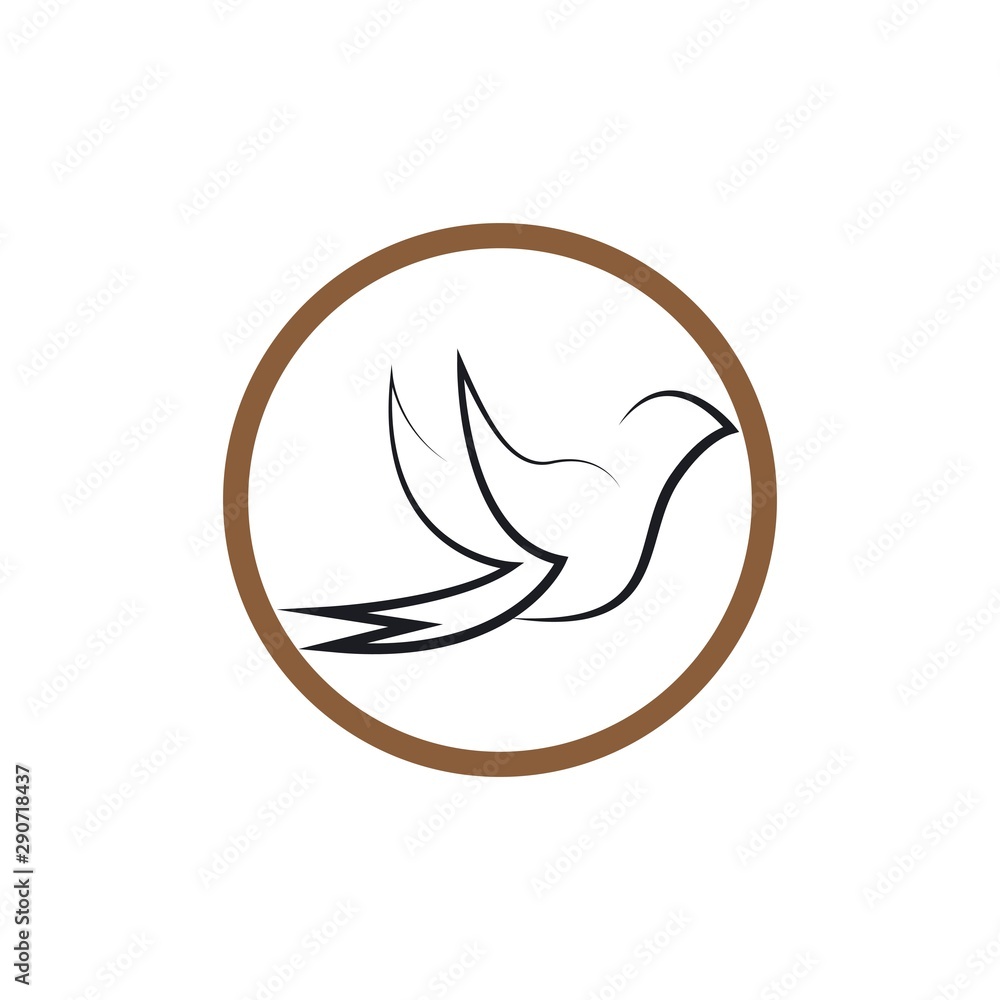 Obraz premium Bird wing Dove Logo