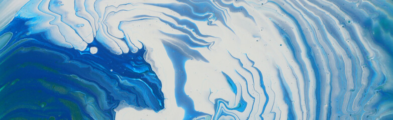 Fotobehang Kristal Marmer effect in blauw en wit  © tomertu