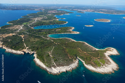 Aerial view of Kamenjak peninsula in Istria, Croatia photo