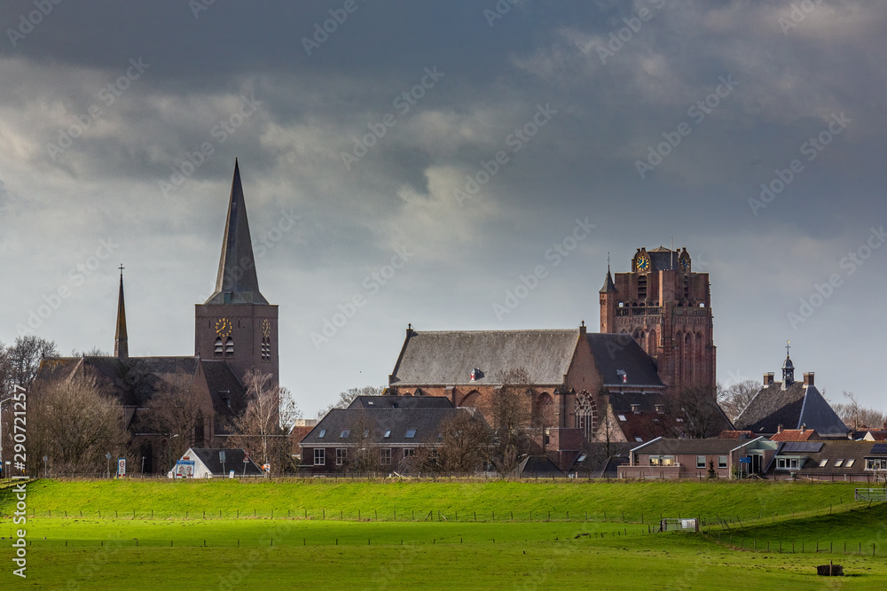 Fototapeta premium Churches Wijk bij Duurstede