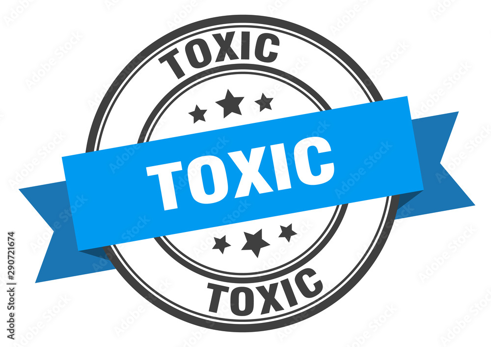 Fototapeta premium toxic label. toxic blue band sign. toxic