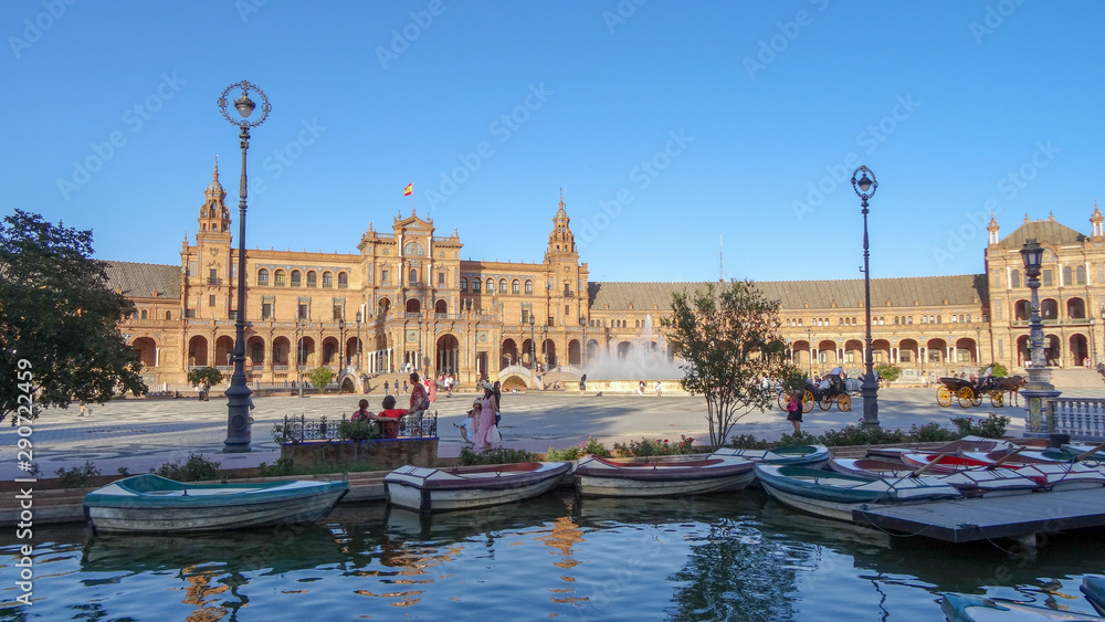 The amazing Spain Square, Plaza de Espana en Seville