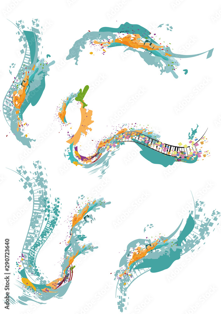Obraz premium Abstract colorful splash of a wave. Element for design cards, invitations, gift cards, flyers and brochures.