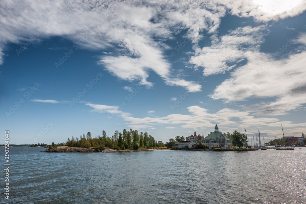Small islands in the archipelago south of Helsinki, capital of Finland