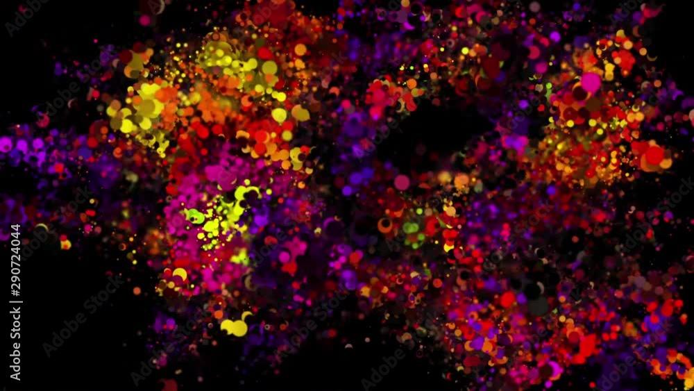 Motion of particles. Abstract background. Motion of particles. Abstract background.