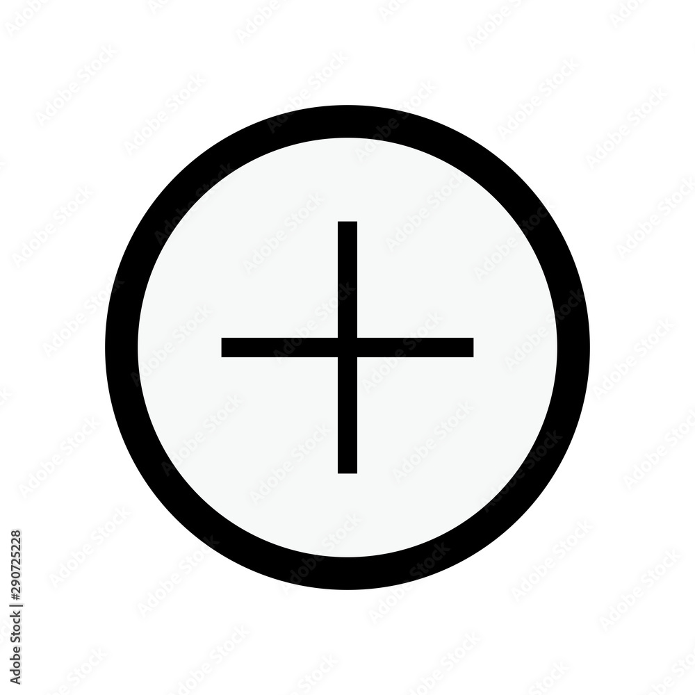 Add icon circle plus button vector illustration. Add icon circle plus button vector illustration.