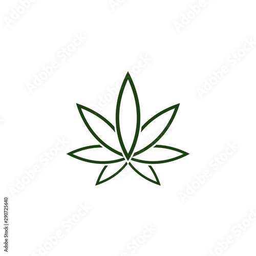 Canabis leaf vector illustration icon design