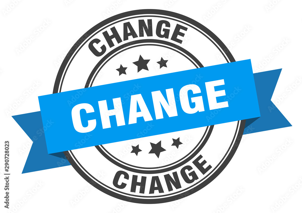 change label. change blue band sign. change