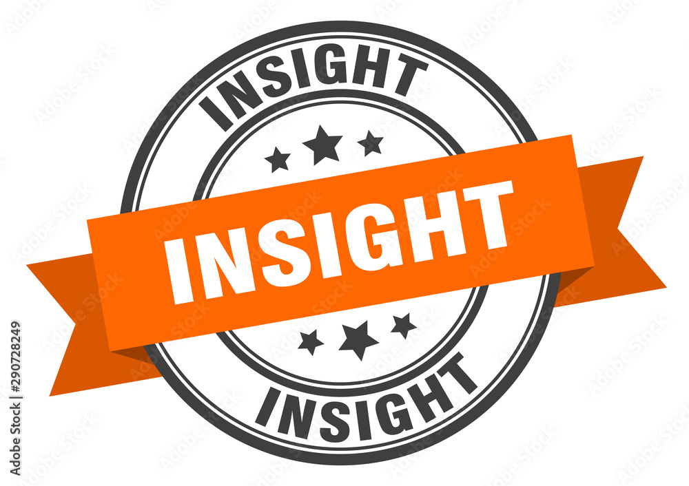 Fototapeta premium insight label. insight orange band sign. insight