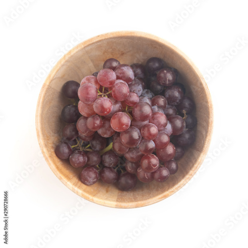 fresh red grape isolated on white background
