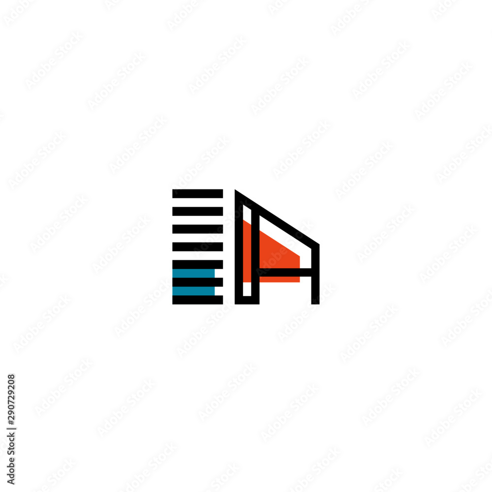 A initial letter, modern logo design template A initial letter, modern logo design template