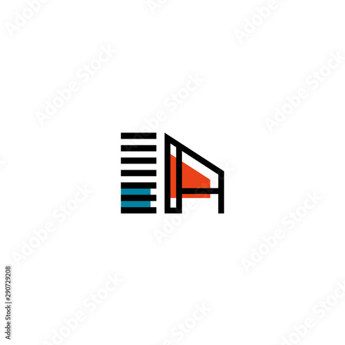 A initial letter, modern logo design template
