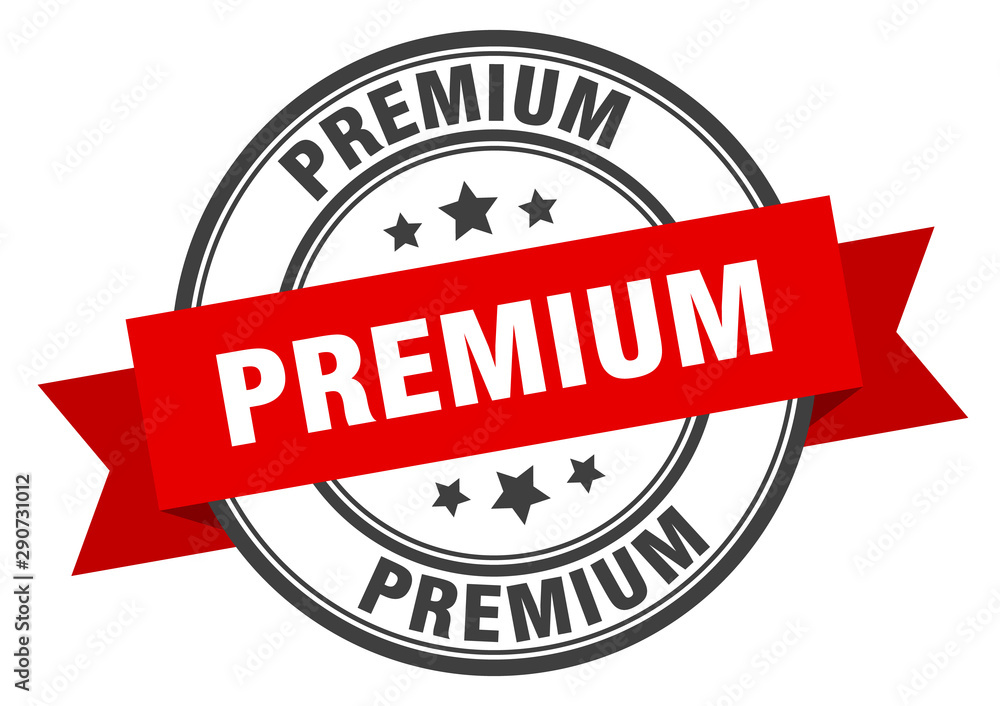 Fototapeta premium premium label. premium red band sign. premium