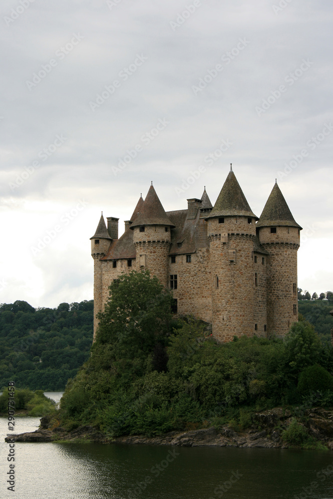 medieval castle in lanobre (auvergne - france) 