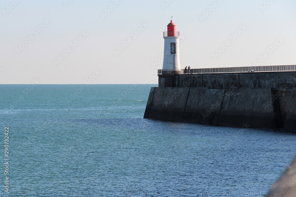 lighthouse and atlantic littoral in vendée (france)