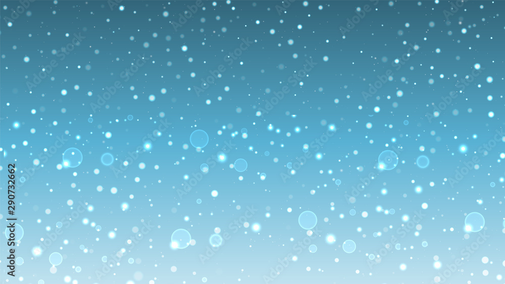 Fototapeta premium abstract background, fnowfall, sky, bubbles, particles