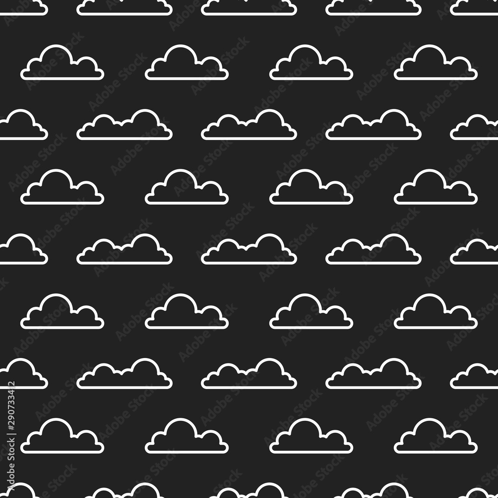 Cloud seamless pattern. Vector background. Cloud seamless pattern. Vector background.