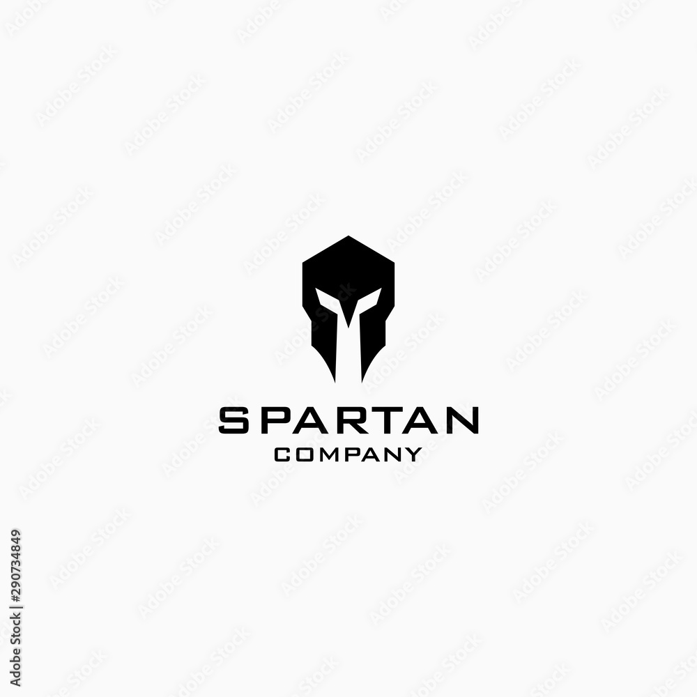 Spartan helmet Logo Icon Design Template. Warriors, Roman, Ancient
