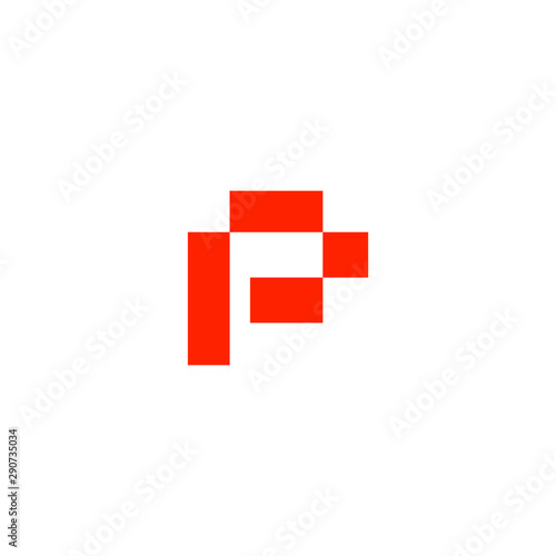 P initial letter, modern logo design template