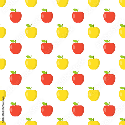 Seamless pattern. Fruits background. Vector illustration.