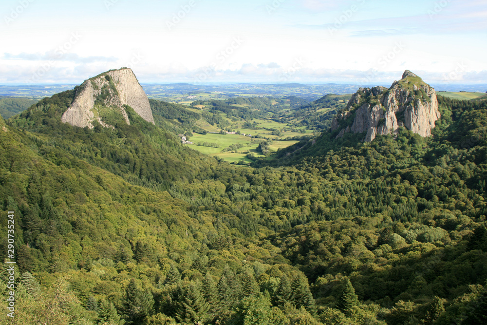 tuiliere and sanadoire rocks in auvergne (france) 