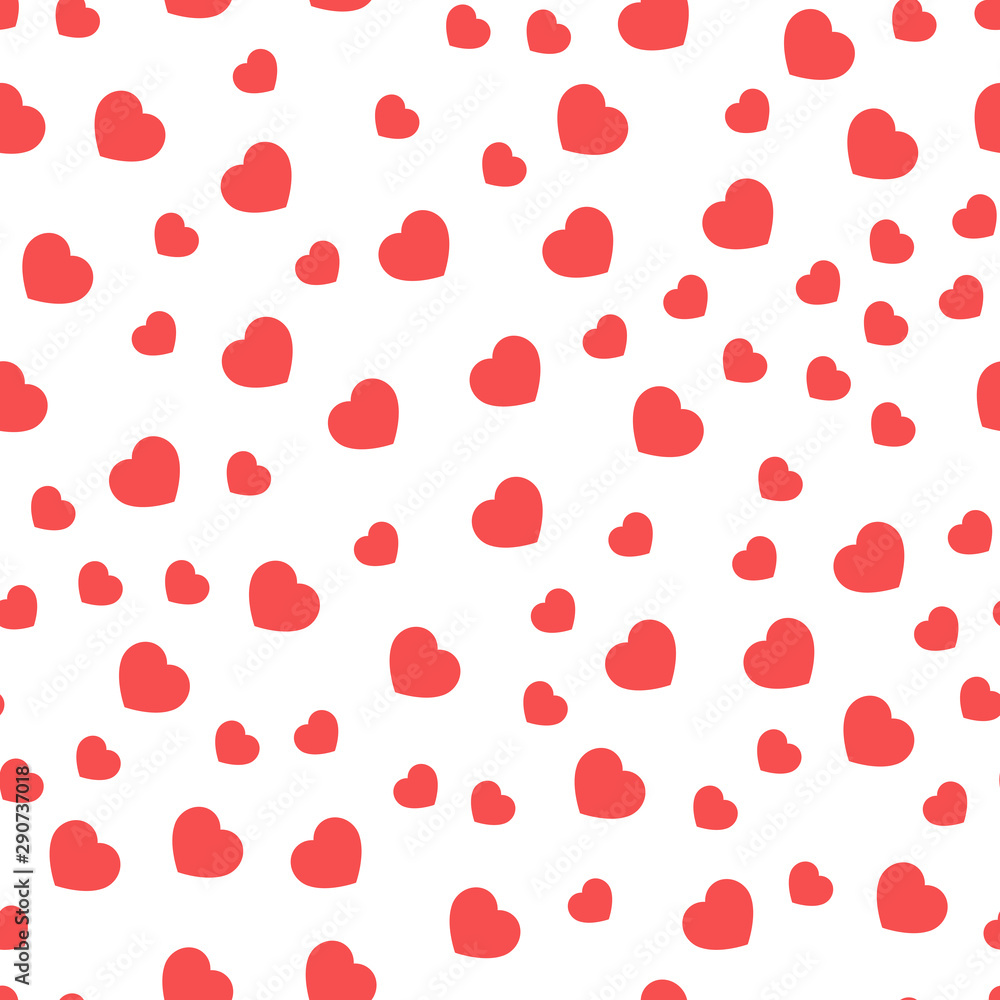 Hearts seamless pattern. Vector background.