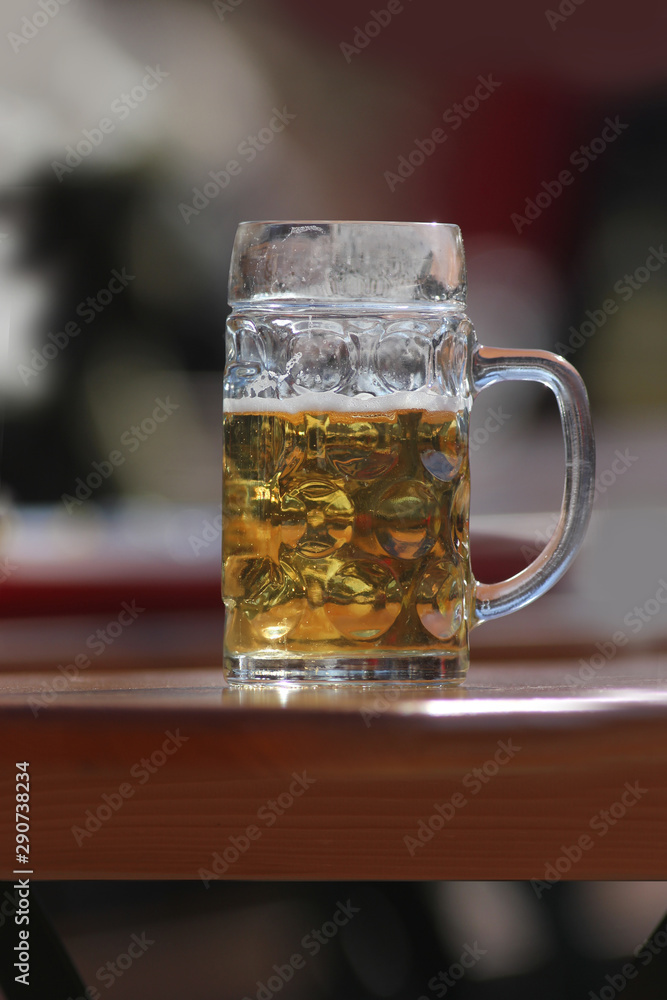 Beer glass mug, beer with poor foam, highsize. Beer glass mug, beer with poor foam, highsize.