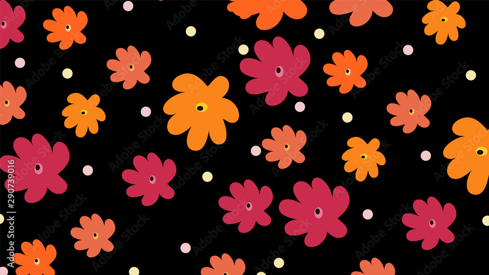 floral pattern background, flower background illustration, folwers, floral, leaves