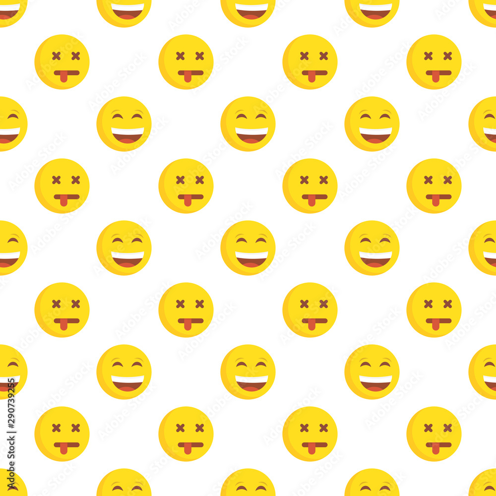Smiley face seamless pattern. Vector background. Smiley face seamless pattern. Vector background.