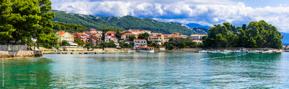 Idyllic beautiful island Rab. Travel and holidays in Croatia