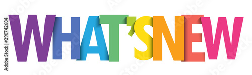 WHAT'S NEW vector rainbow gradient typography banner