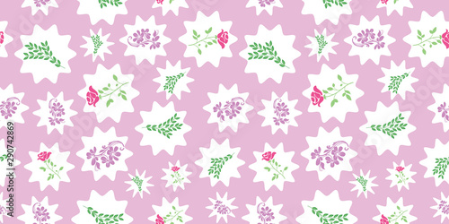 Vector rose, bail and green leafs with white