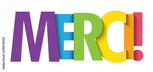Bannière typographique vecteur MERCI!