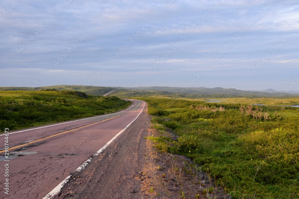 coastal landscape along the southern part of the Burin Peninsula  Heritage Run Highway, Newfoundland Canada 