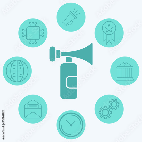 Air horn vector icon sign symbol