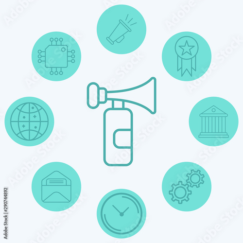 Air horn vector icon sign symbol