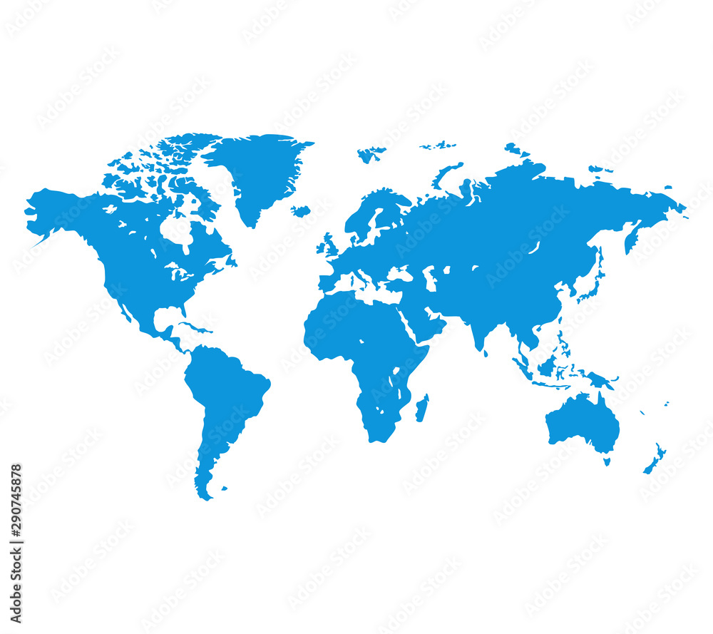 World map. Vector illustration.