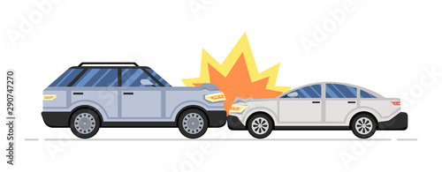 Car accident concept. Vector illustration.