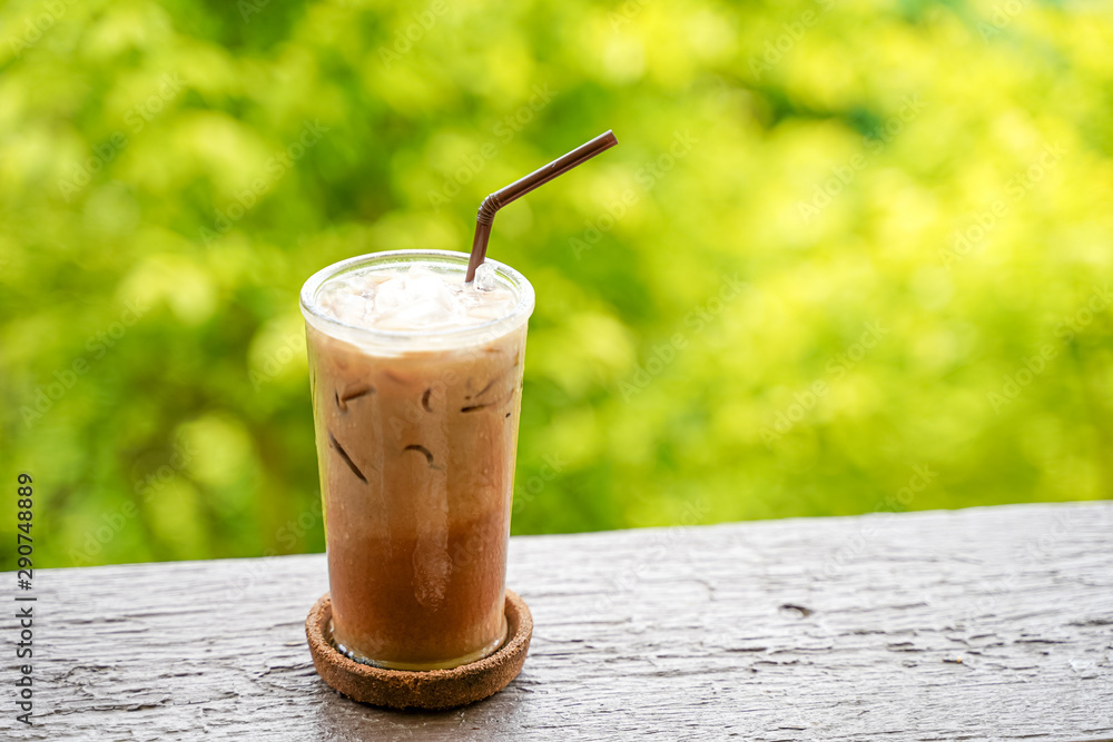 Fresh Ice coffee with beautiful bokeh Background Fresh Ice coffee with beautiful bokeh Background