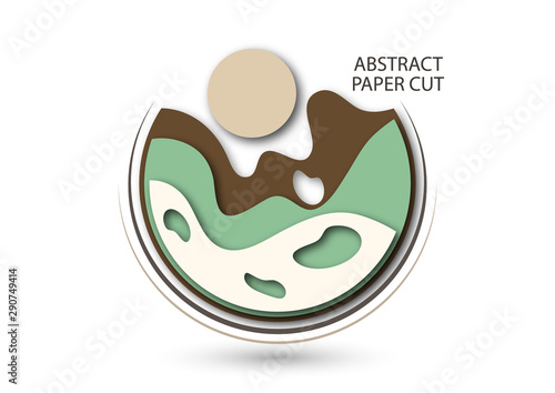 Colorful art of carving, an element of the environment and ecology. Colored creative waves abstract background. Design layout for business presentations, flyers, posters and invitations.