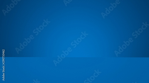 Blue room in the render. Background studio gradient used display your product.