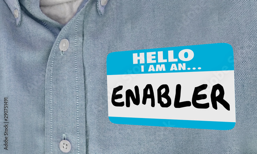 Enabler Name Tag Making Behavior Possible 3d Illustration photo