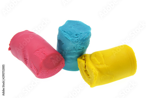 play dough on isolated white background photo