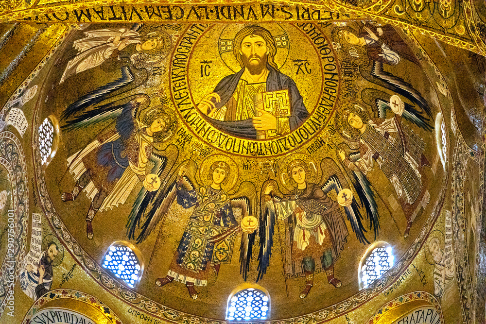 Christ surrounded by angels in Palatine chapel of Palermo