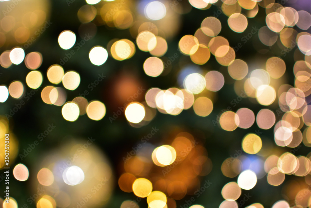 Fototapeta premium Christmas bokeh light abstract holiday background