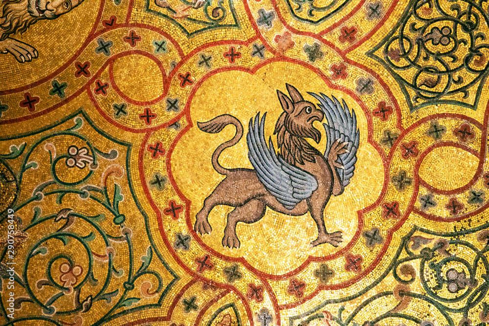 Mythological creature in ancient mosics of Palermo Mythological creature in ancient mosics of Palermo