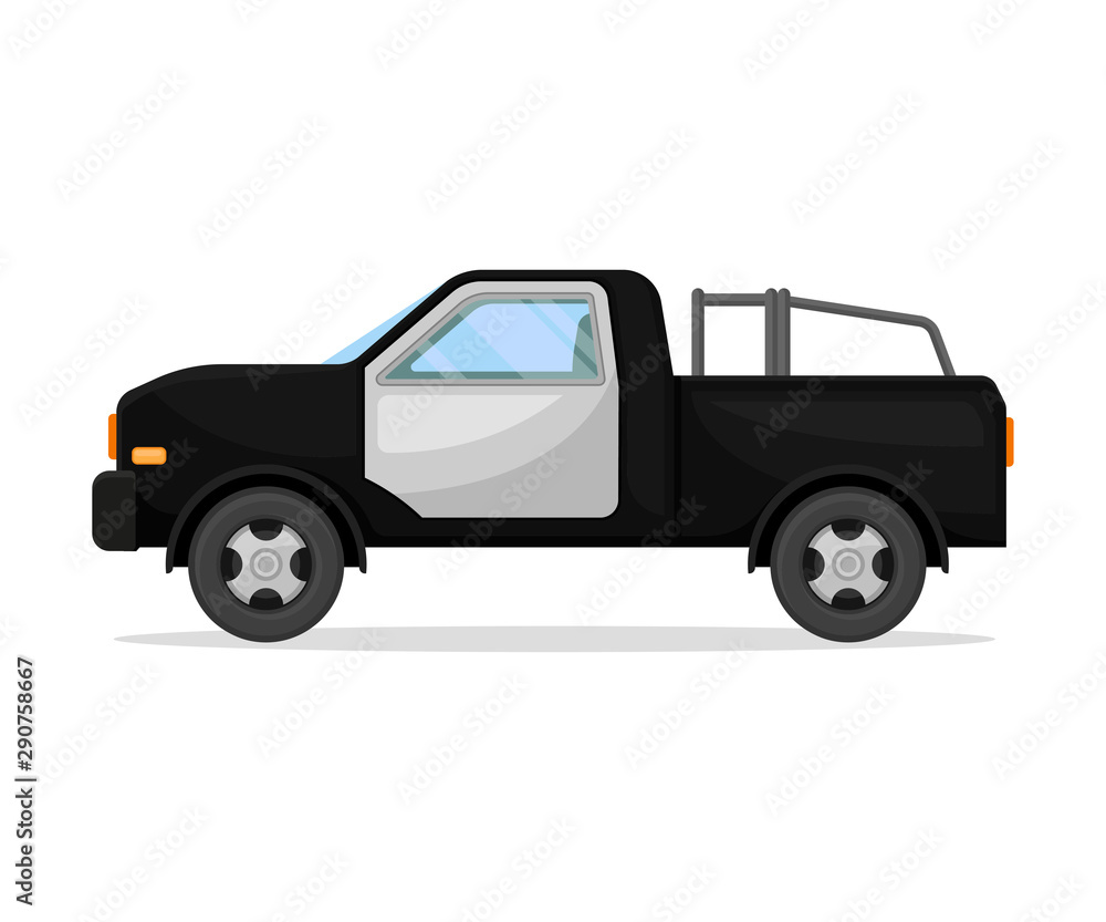 Police pickup. Vector illustration on a white background.